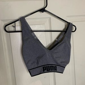 Gray PUMA sports bra